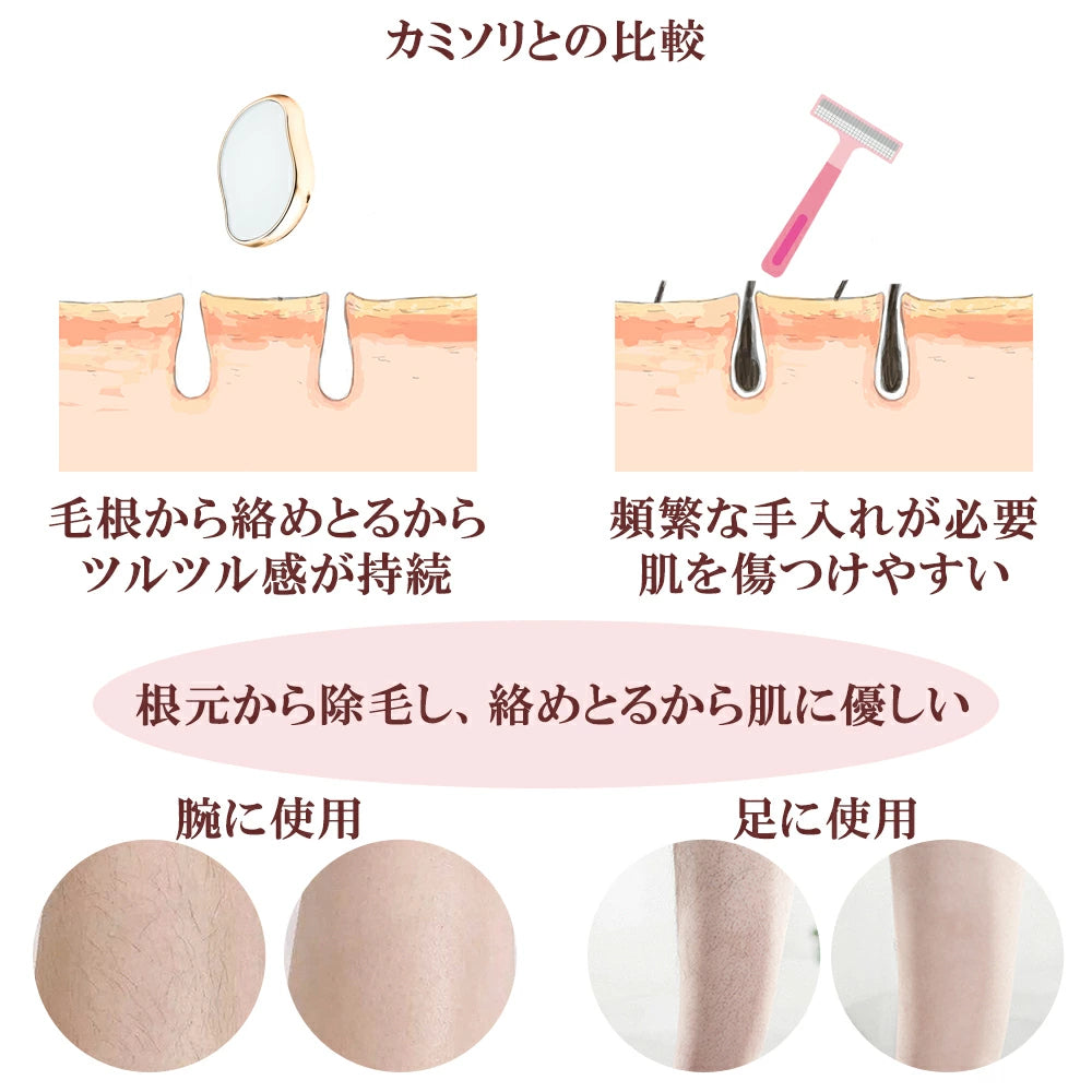 脱毛ガラス